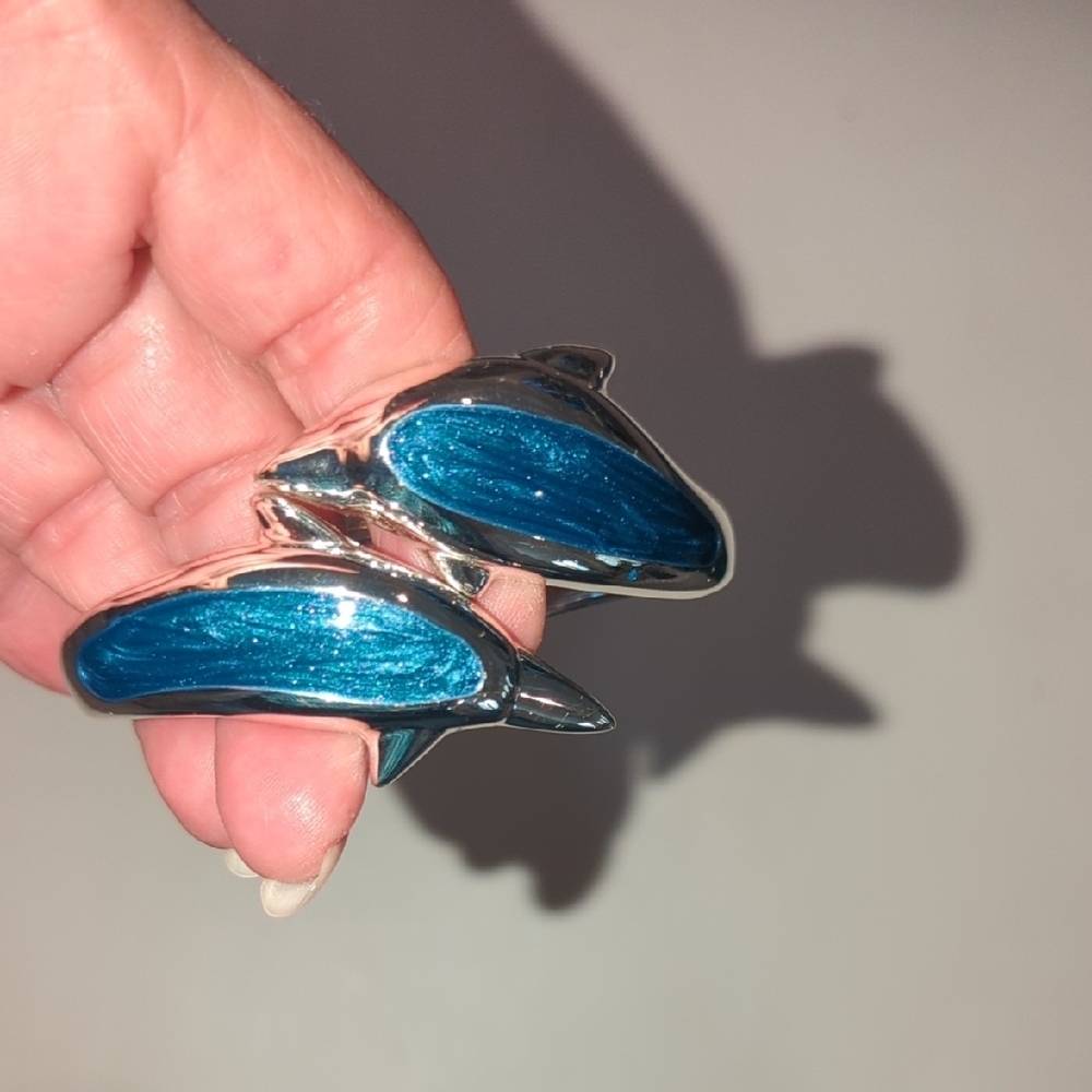Silver and Blue Dolphin Bracelet